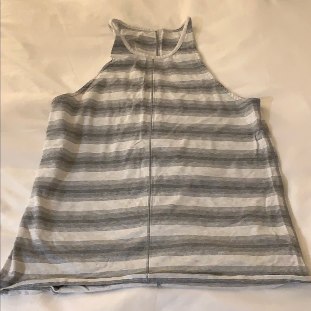 Lululemon striped high neck tank L
